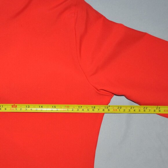 Vintage Sybil Women's Blouse Size 8 Retro Red Ruffle Statement Collar - Picture 10 of 11